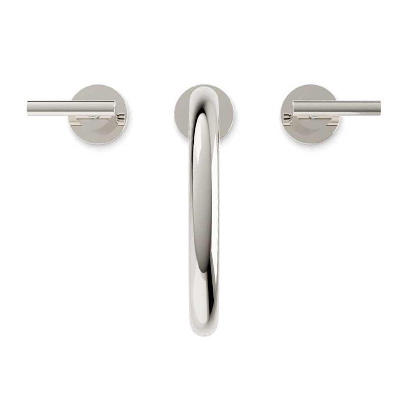 Opera 8" Widespread Bathroom Faucet With Arc Spout & Lever Handles - Polished Nickel image 4
