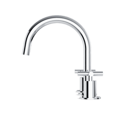 Opera 8" Widespread Bathroom Faucet With Arc Spout & Cross Handles - Chrome thumbnail 3