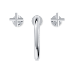 Opera 8" Widespread Bathroom Faucet With Arc Spout & Cross Handles - Chrome thumbnail 4