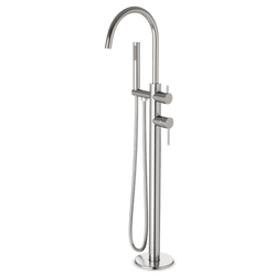FS510TK - Trova Round Floor Mount Tub Filler Trim Kit with Hand Held Shower Artos US Brushed Nickel