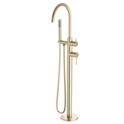 Opera Floor Mount Tub Filler Trim Kit with Hand Shower - Satin Brass thumbnail 1