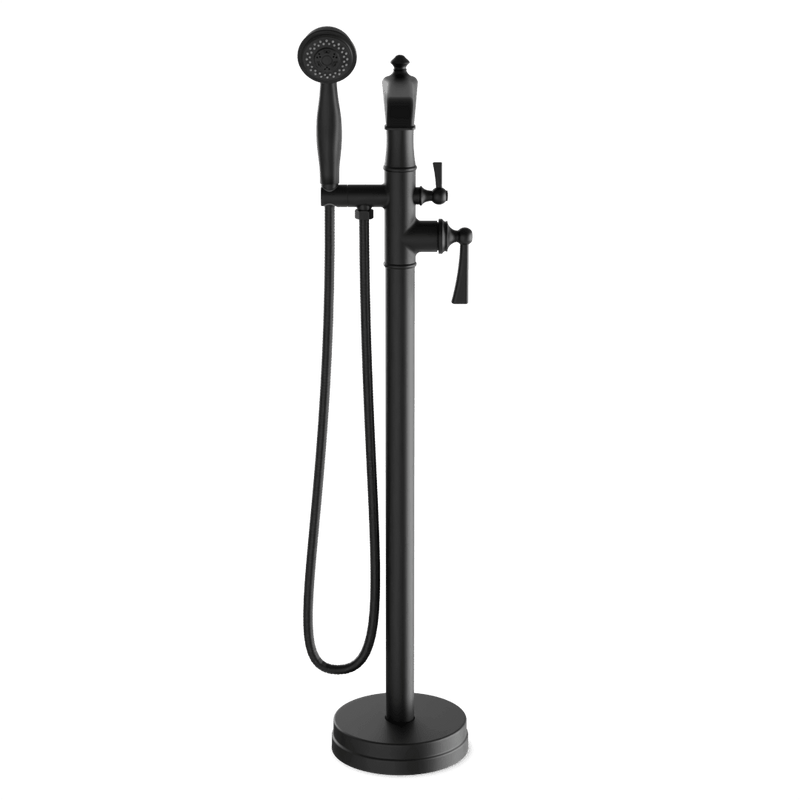 Classic Floor Mount Tub Filler Trim Kit with Hand Shower - FS511TKBK image 2