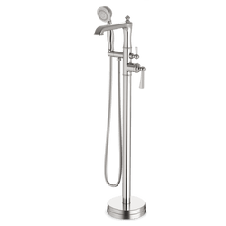 FS511TK - Classic Floor Mount Tub Filler Trim Kit with Hand Held Shower Artos US Brushed Nickel