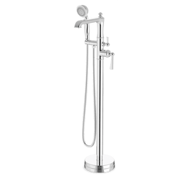 Classic Floor Mount Tub Filler Trim Kit with Hand Shower - Chrome thumbnail 1