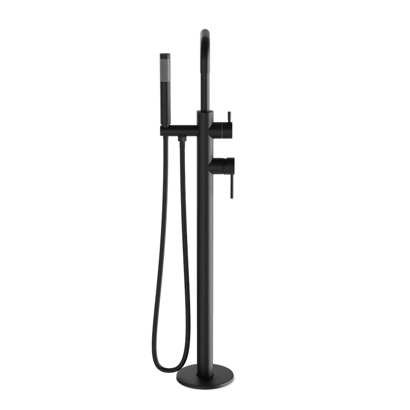 Opera Floor Mount Tub Filler Trim Kit with Low Spout and Hand Shower - FS513TKBK image 2