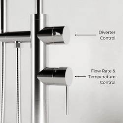 Opera Floor Mount Tub Filler Trim Kit with Low Spout and Hand Shower - Brushed Nickel thumbnail 5