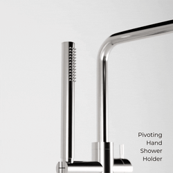 Opera Floor Mount Tub Filler Trim Kit with Low Spout and Hand Shower - Brushed Nickel thumbnail 4