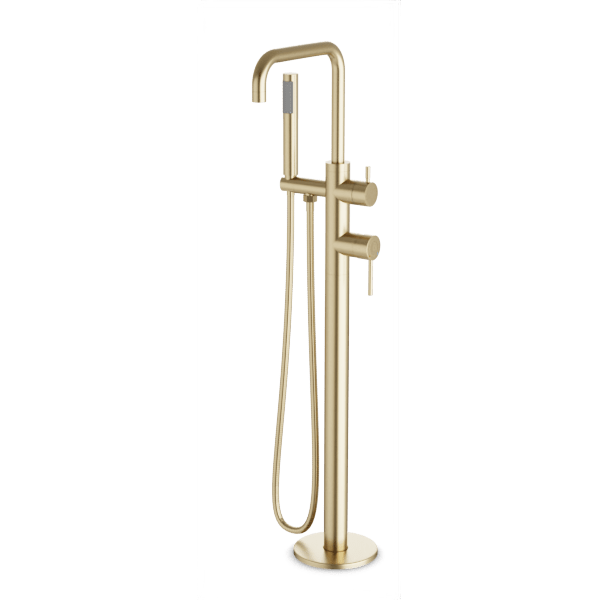 Opera Floor Mount Tub Filler Trim Kit with Low Spout and Hand Shower - FS513TKSB image 1