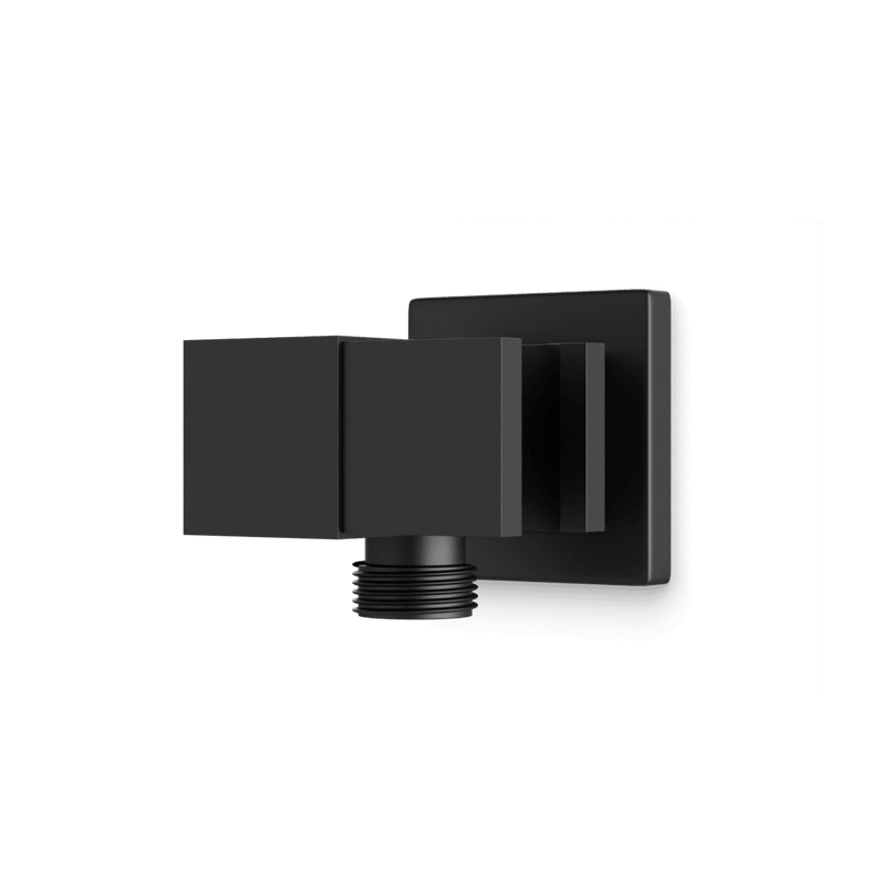 Edge Shower Outlet Elbow with Pivoting Hand Shower Holder - FSC1002BK image 1