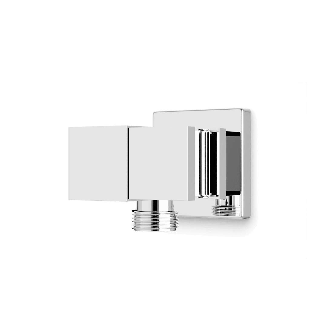 Square Adjustable Hand Shower Holder with Integrated Water Connection Artos US Chrome 