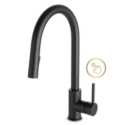 Modern Touch Activated Kitchen Faucet with Pulldown Spray - Matte Black thumbnail 1