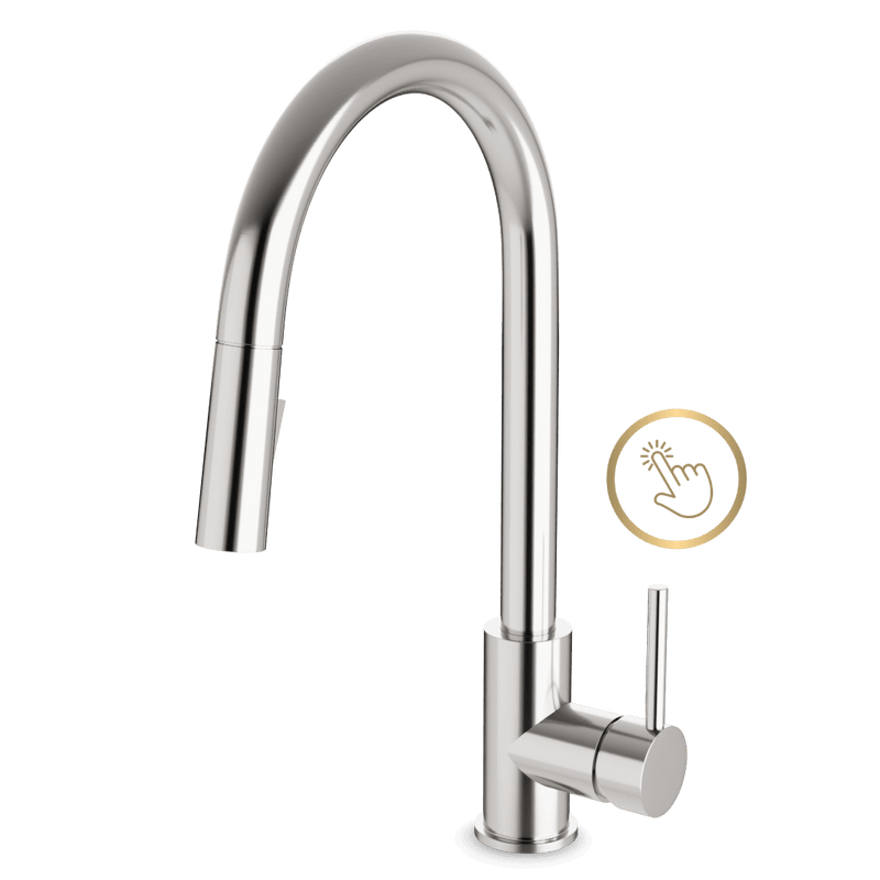 Modern Touch Activated Kitchen Faucet with Pulldown Spray - Brushed Nickel image 1