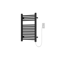 Denby 27" x 18" Plug-In Heated Towel Rail - Matte Black thumbnail 1