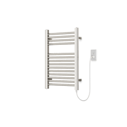 Denby 27" x 18" Plug-In Heated Towel Rail - Polished Nickel thumbnail 1