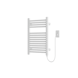 Denby 27" x 18" Plug-In Heated Towel Rail - White thumbnail 1