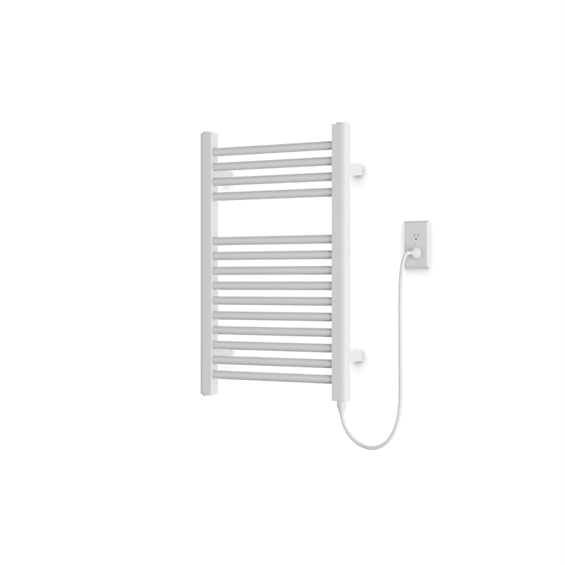 Denby 27" x 18" Plug-In Heated Towel Rail - White image 1