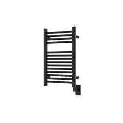 Denby 27" x 18" Hardwired Heated Towel Rail - Matte Black thumbnail 1