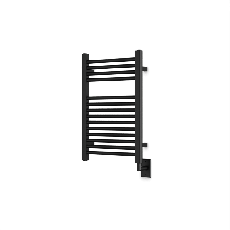 Denby 27" x 18" Hardwired Heated Towel Rail - Matte Black image 1