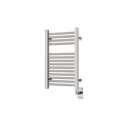 Denby 27" x 18" Hardwired Heated Towel Rail - Brushed Nickel thumbnail 1