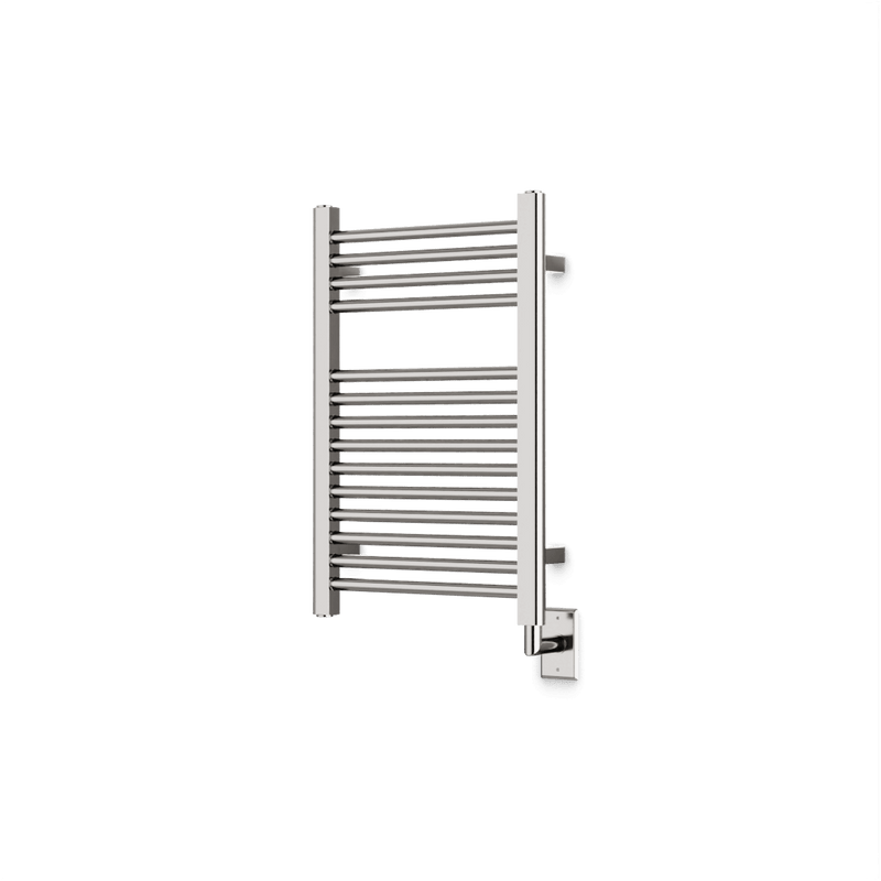 Denby 27" x 18" Hardwired Heated Towel Rail - Brushed Nickel image 1