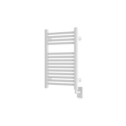 Denby 27" x 18" Hardwired Heated Towel Rail - White thumbnail 1