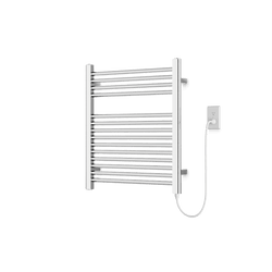 Denby 27" x 24" Plug-In Heated Towel Rail - Chrome thumbnail 1