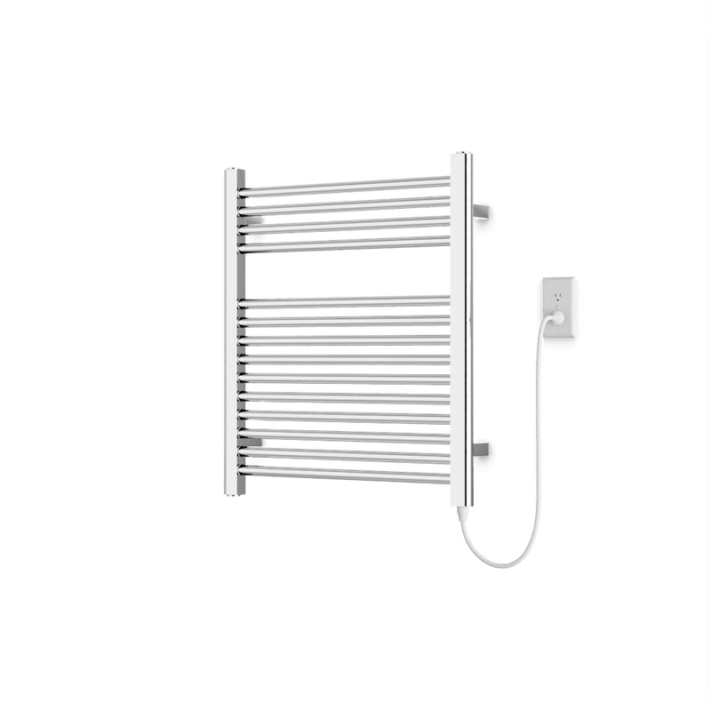 Denby 27" x 24" Plug-In Heated Towel Rail - Chrome image 1