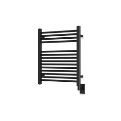 Denby 27" x 24" Hardwired Heated Towel Rail - Matte Black thumbnail 1