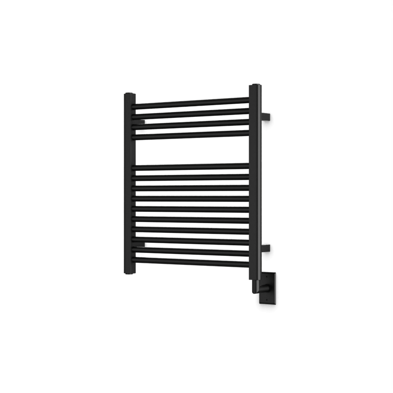 Denby 27" x 24" Hardwired Heated Towel Rail - Matte Black image 1