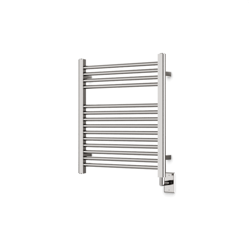 Denby 27" x 24" Hardwired Heated Towel Rail - Brushed Nickel image 1