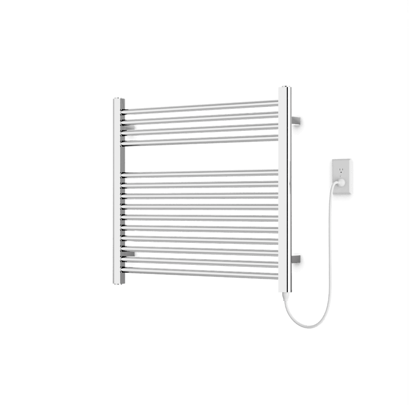 Denby 27" x 30" Plug-In Heated Towel Rail - Chrome image 1