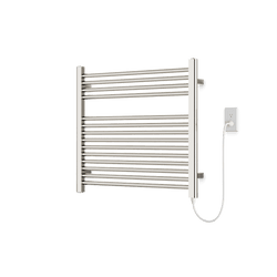 Denby 27" x 30" Plug-In Heated Towel Rail - Polished Nickel thumbnail 1