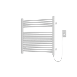 Denby 27" x 30" Plug-In Heated Towel Rail - White thumbnail 1