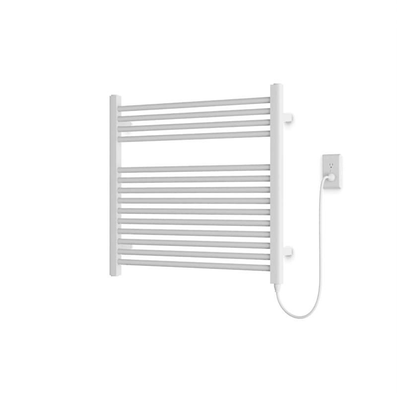 Denby 27" x 30" Plug-In Heated Towel Rail - White image 1