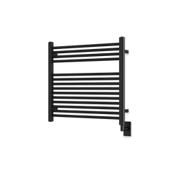 Denby 27" x 30" Hardwired Heated Towel Rail - Matte Black thumbnail 1