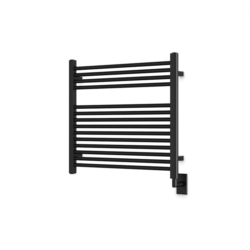 Denby 27" x 30" Hardwired Heated Towel Rail - Matte Black image 1