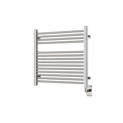Denby 27" x 30" Hardwired Heated Towel Rail - Brushed Nickel thumbnail 1