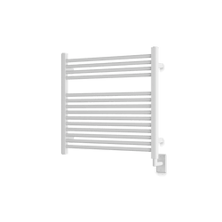Denby 27" x 30" Hardwired Heated Towel Rail - White thumbnail 1