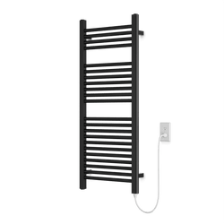 Denby 44" x 18" Plug-In Heated Towel Rail - Matte Black thumbnail 1