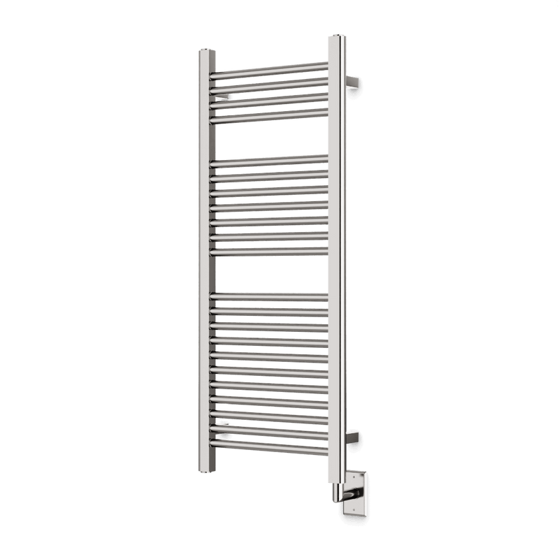 Denby 44" x 18" Hardwired Heated Towel Rail - Brushed Nickel image 1
