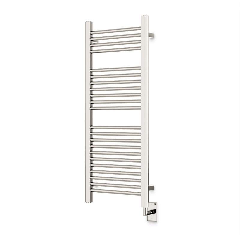 Denby 44" x 18" Hardwired Heated Towel Rail - Polished Nickel image 1