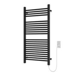 Denby 44" x 24" Plug-In Heated Towel Rail - Matte Black thumbnail 1