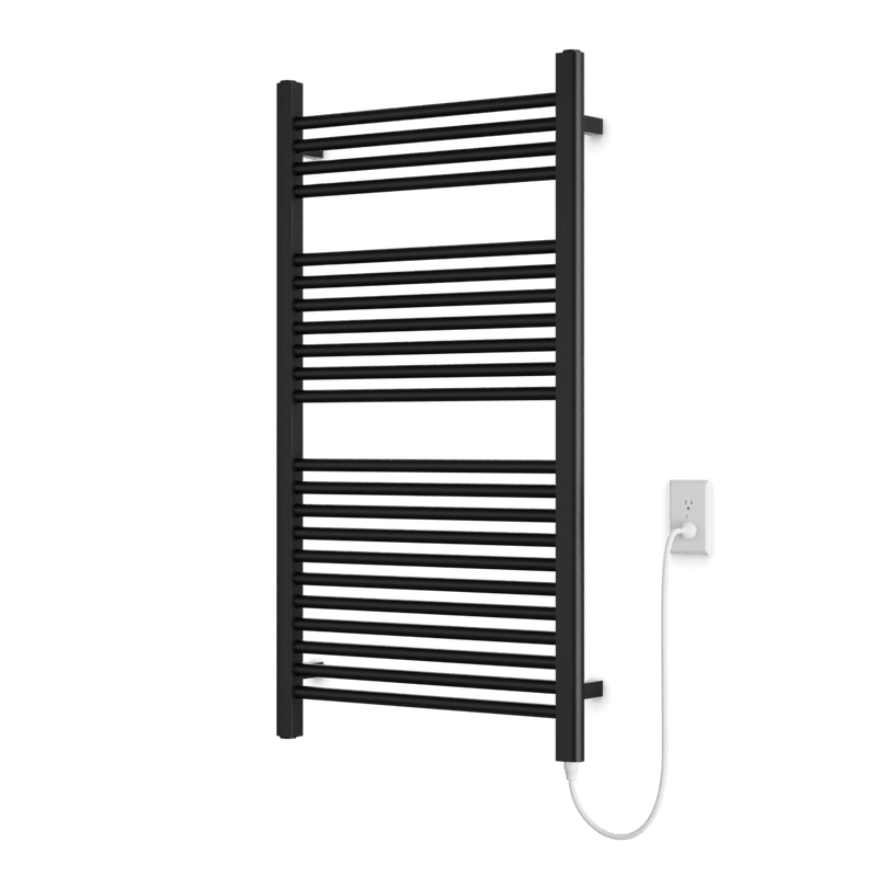Denby 44" x 24" Plug-In Heated Towel Rail - Matte Black image 1