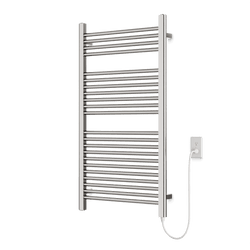 Denby 44" x 24" Plug-In Heated Towel Rail - Brushed Nickel thumbnail 1