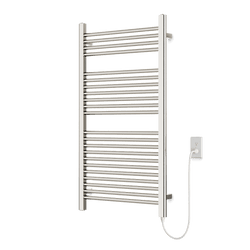 Denby 44" x 24" Plug-In Heated Towel Rail - Polished Nickel thumbnail 1