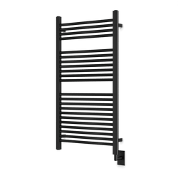 Denby 44" x 24" Hardwired Heated Towel Rail - Matte Black thumbnail 1