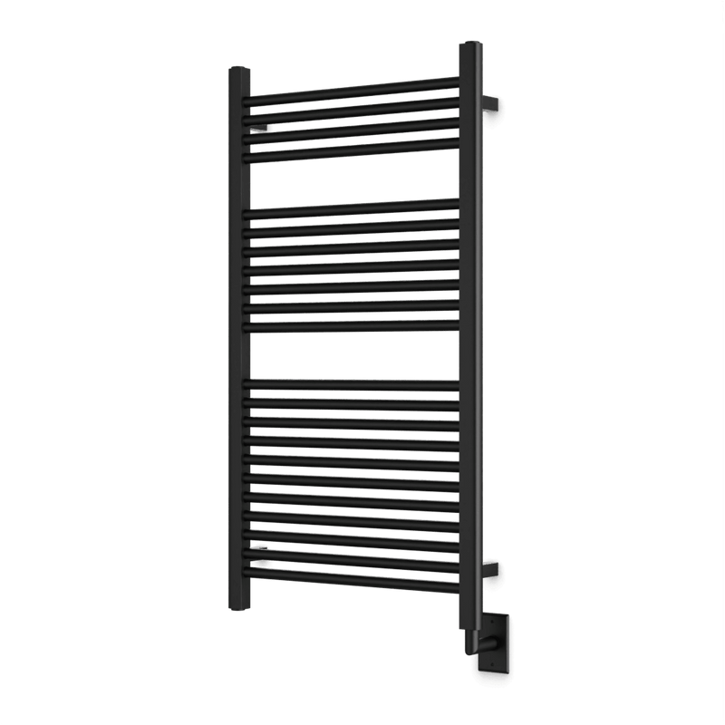 Denby 44" x 24" Hardwired Heated Towel Rail - Matte Black image 1