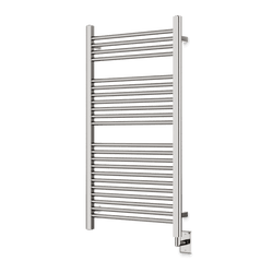 Denby 44" x 24" Hardwired Heated Towel Rail - Brushed Nickel thumbnail 1