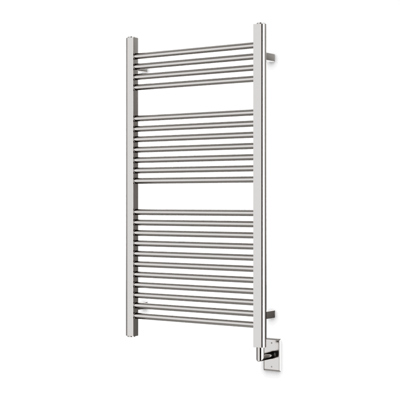 Denby 44" x 24" Hardwired Heated Towel Rail - Brushed Nickel image 1
