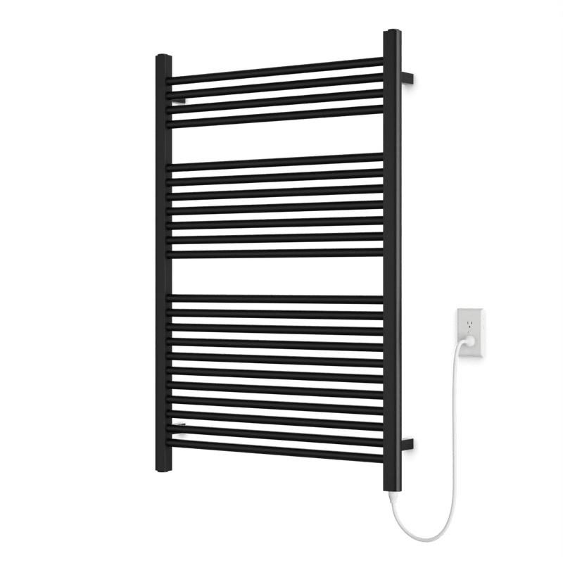 Denby 44" x 30" Plug-In Heated Towel Rail - Matte Black image 1